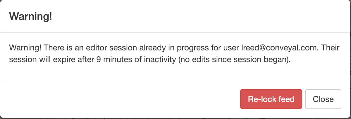 editor session lock warning